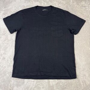 NWOT American Giant Mens Short Sleeve Pocket T Shirt Tee Black L Made in USA